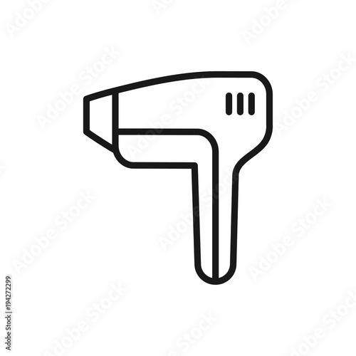 Laser light epilator line icon. Hair removal method. Epilation.