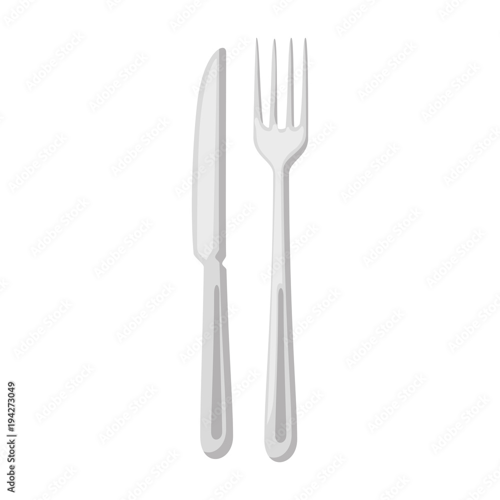 knife and fork icon over white background vector illustration knife and fork icon over white background vector illustration