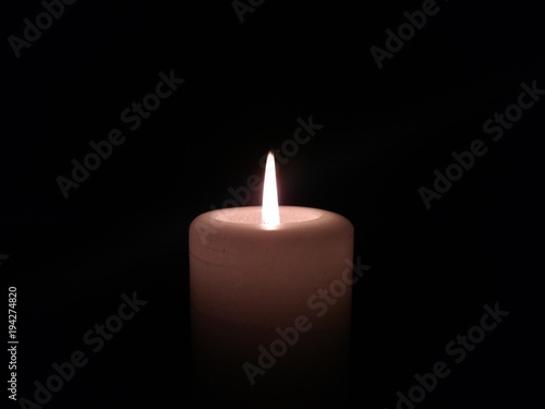 Candle lightning in dark