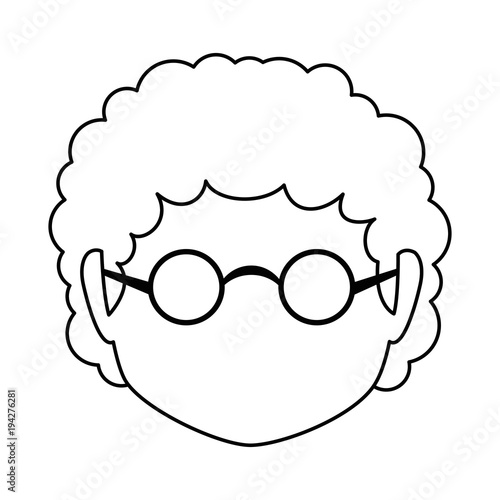 cute grandmother head avatar character vector illustration design © Gstudio