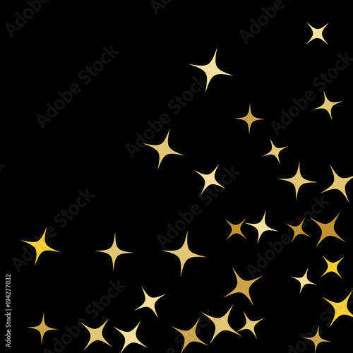 Colorful Stars Confetti, Mystery Sparkling Vector Background. Trendy Glowing Magic Glitter, Lights. Festive Falling Colorful Stars Confetti for Ads, Posters. 
