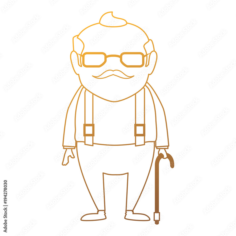 cute grandfather avatar character vector illustration design cute grandfather avatar character vector illustration design