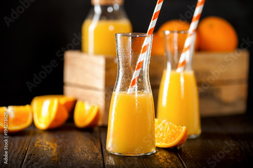 Fresh orange juice photo