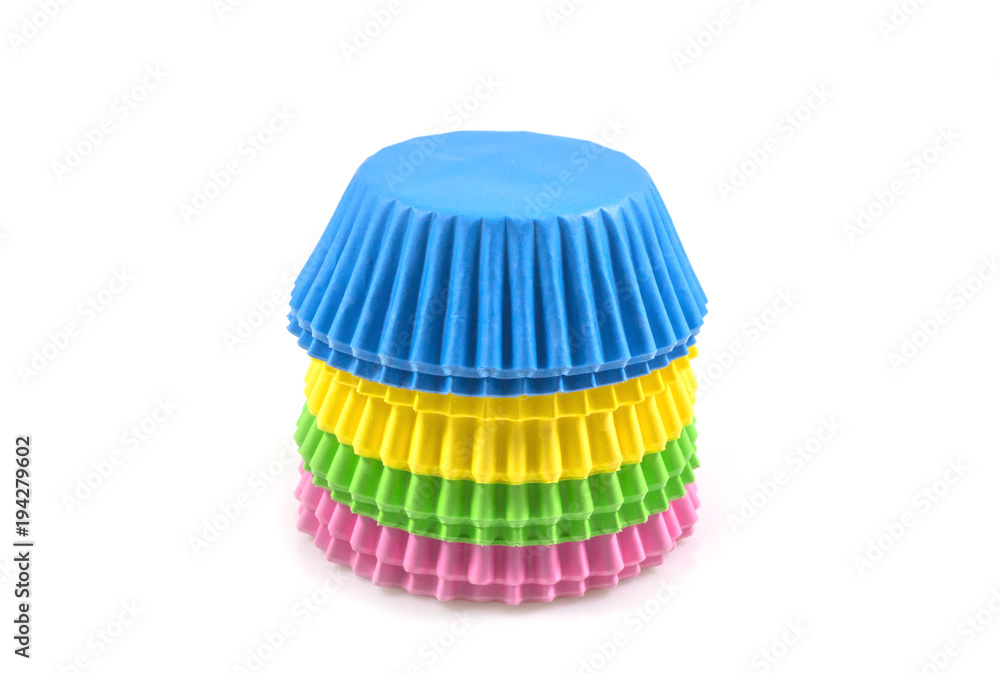 Colorful cupcake, paper cups, muffin cup isolated on white background, Stack of paper cupcakes, muffins on white background. Colorful cupcake, paper cups, muffin cup isolated on white background, Stack of paper cupcakes, muffins on white background.