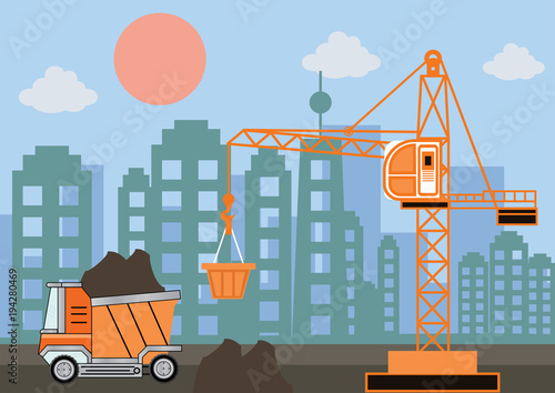 concept with construction workers