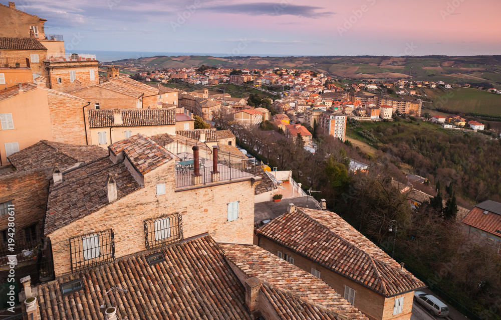 Obraz premium Cityscape with roofs of old Italian town