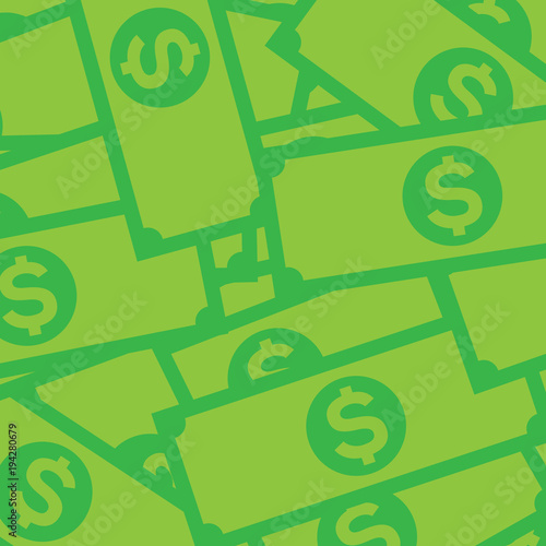 Pile of dollars vector illustration