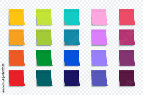 Colorful Stickers set isolated on transparent background. Stickers. Vector colorful stickers for advertising design