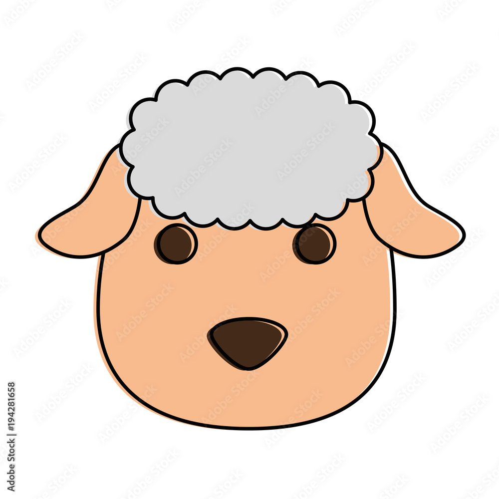 cute sheep character icon vector illustration design cute sheep character icon vector illustration design