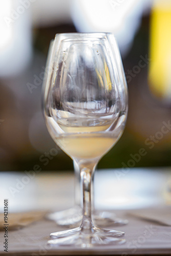 White Wine Glass - Close Up View