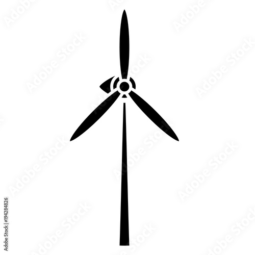 Wind turbine icon image