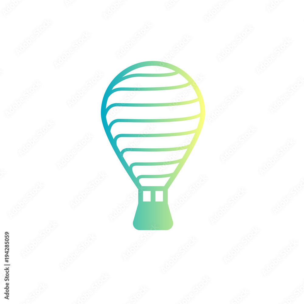 Obraz premium balloon air logo design in gradient color style on white background, balloon air design, balloon air vector