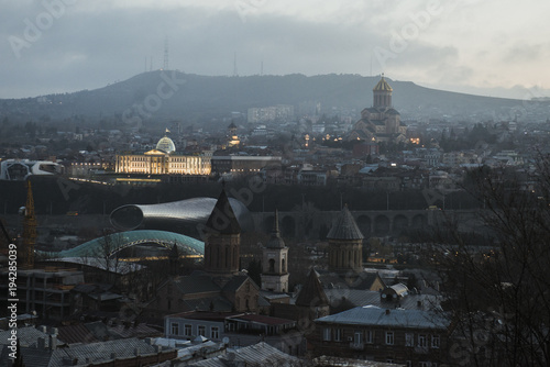 Tbilisi Georgia, morning light at the city