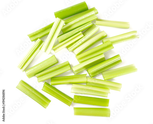 celery sticks isolated on white