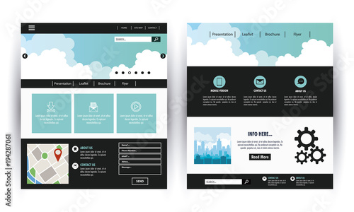 Business website template vector illustration graphic design