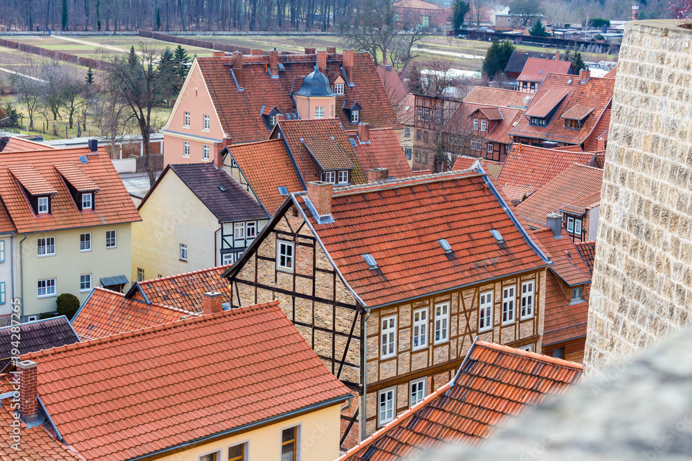 quedlinburg germany from above
