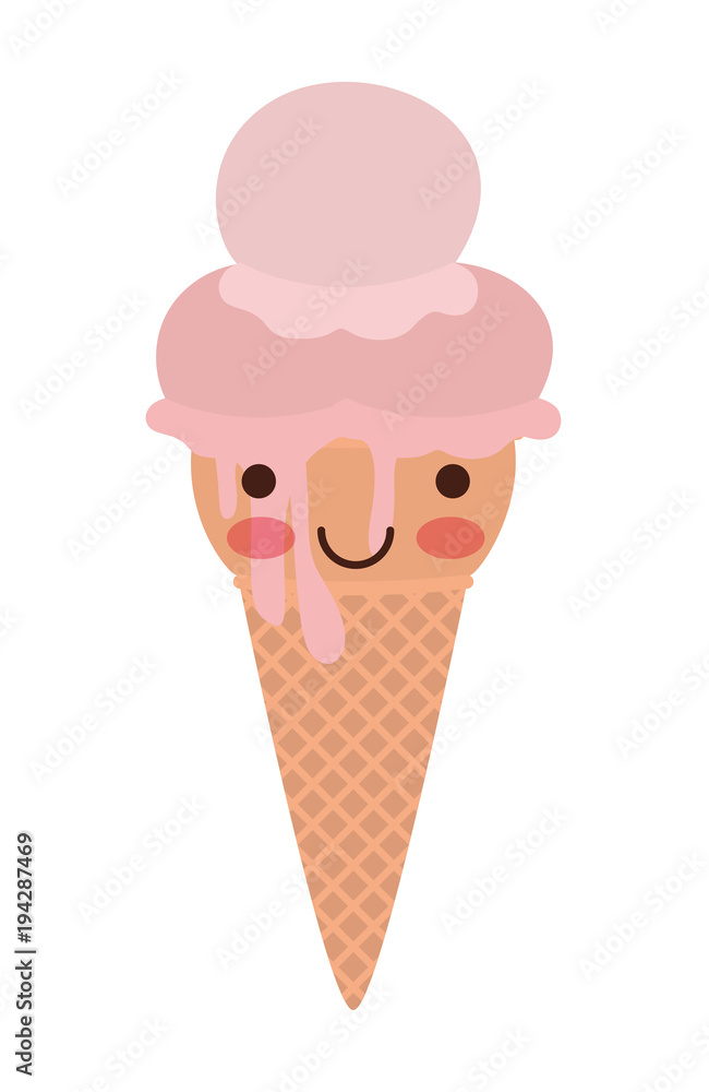 delicious ice cream kawaii character vector illustration design delicious ice cream kawaii character vector illustration design