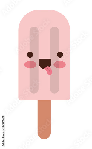 delicious ice cream palette kawaii character vector illustration design © grgroup