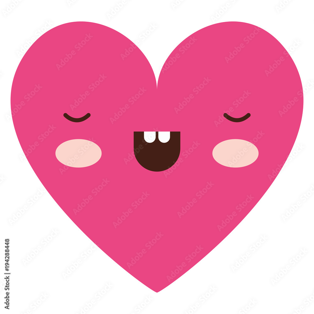 cute heart love kawaii character vector illustration design cute heart love kawaii character vector illustration design