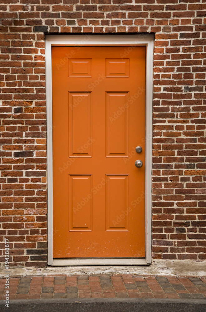 Door of a typical New England residential house
