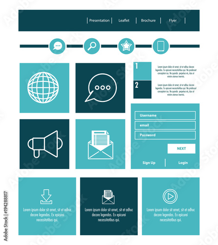 Website template contact box vector illustration graphic design