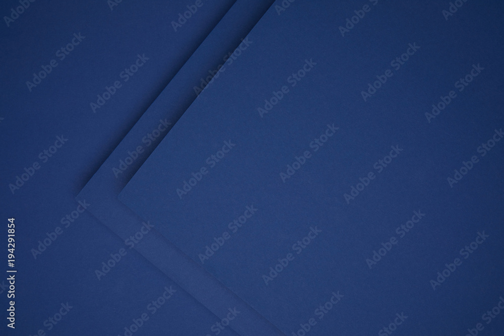 beautiful dark blue geometric paper background - obrazy, fototapety, plakaty 
