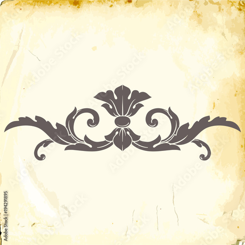 Vector baroque of vintage elements for design. 