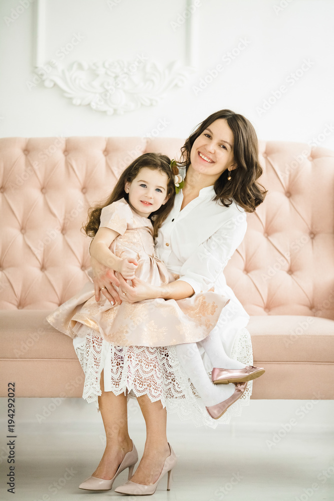 White dress deals mom and daughter