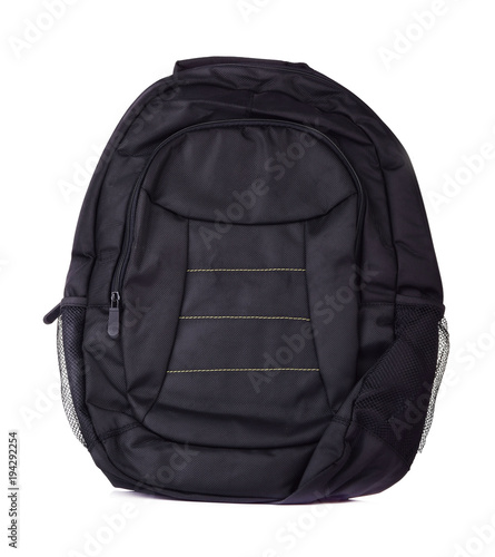 Backpack Black on White Background