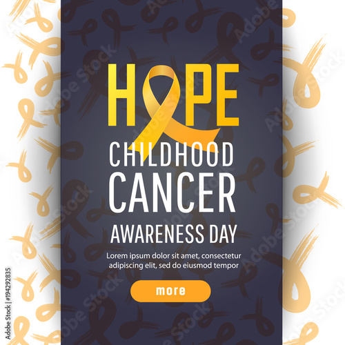 Poster for childhood cancer awareness day. 