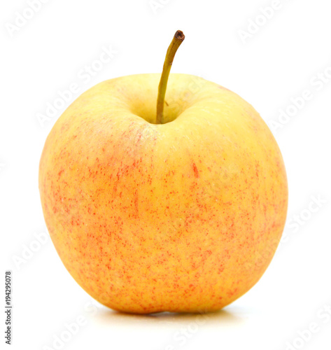 a juicy red apple on a white background with clipping path