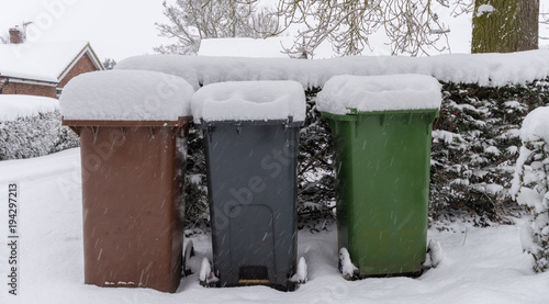 Wheelie Bins in the snow