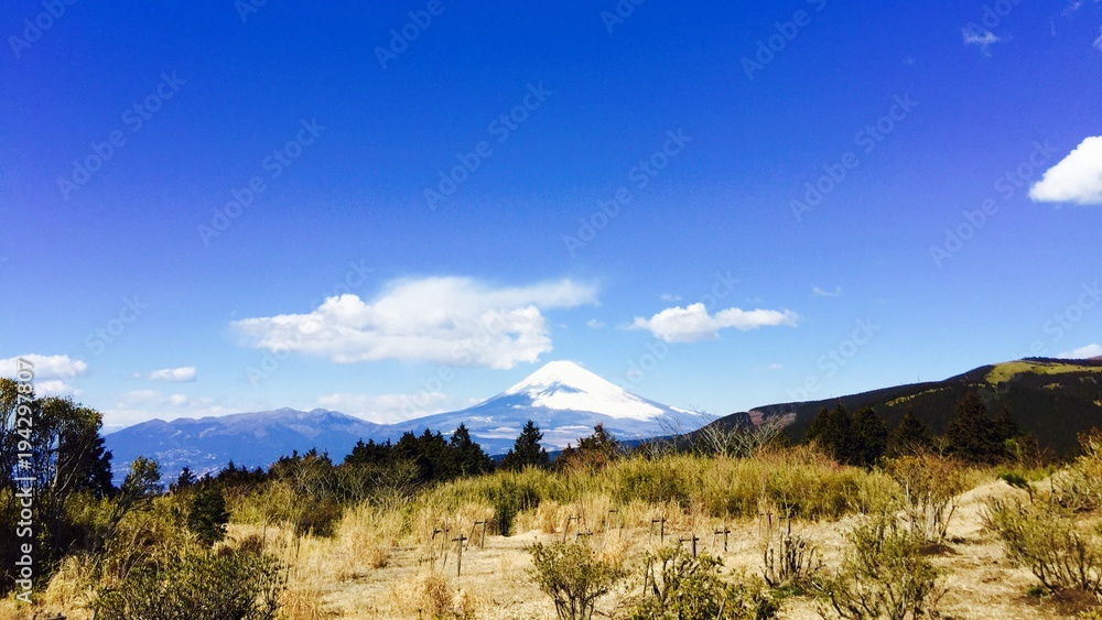 Obraz premium Moutain and blue sky