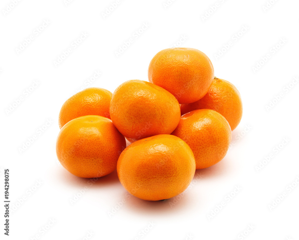 ripe juicy tangerine on a white background ripe juicy tangerine on a white background