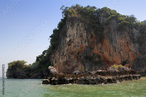 Phang Nga on the Sea in Thailand. Tropical Island