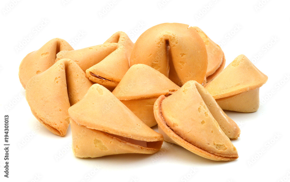 Fortune cookies isolated on white background Fortune cookies isolated on white background