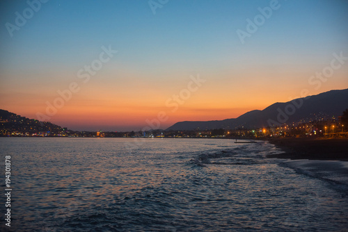 Evening at Alanya coast, Tu...