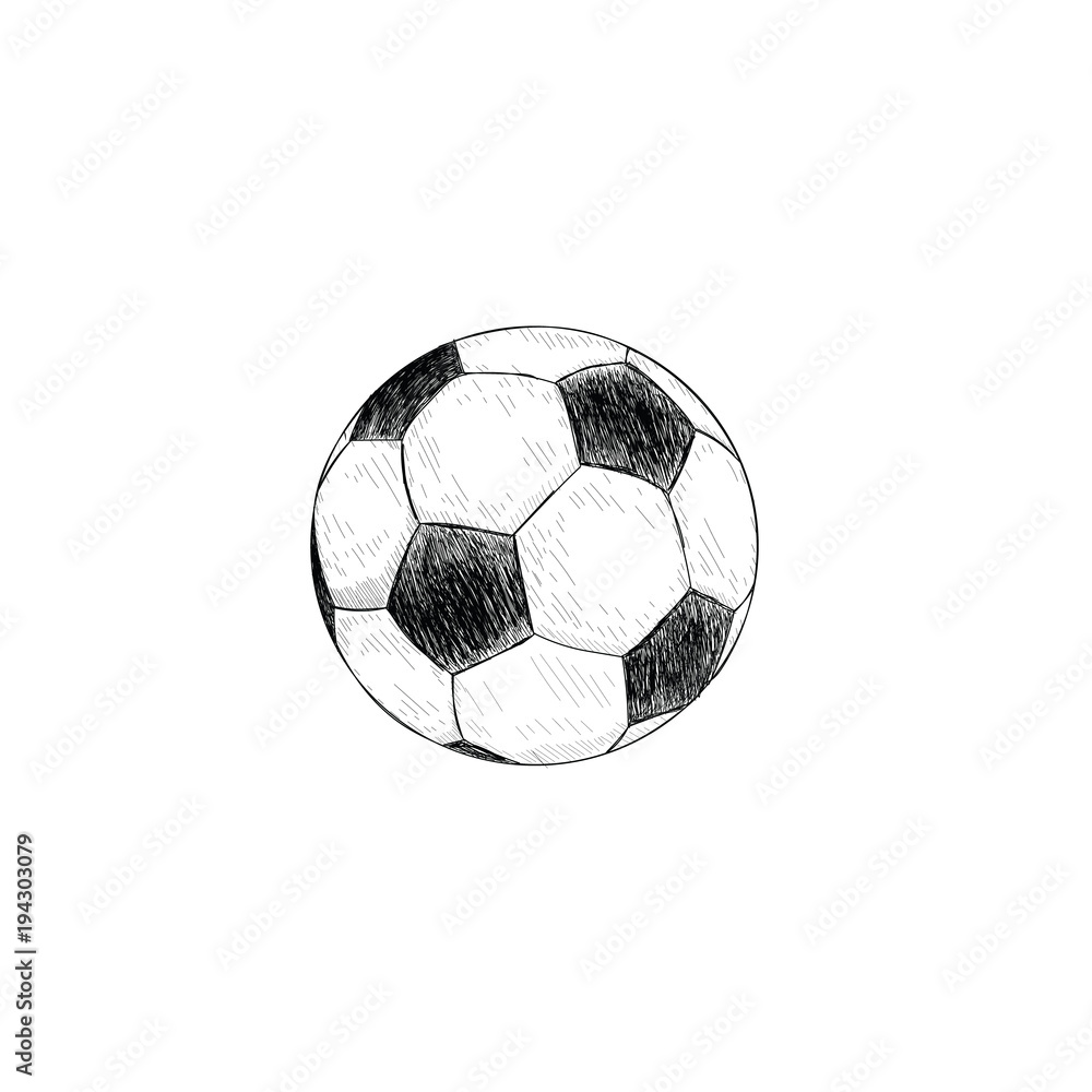 3d logo ball Sketch of football soccer ball  CanStock
