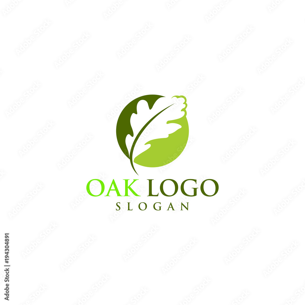 oak vector graphic abstract logo template download - obrazy, fototapety, plakaty 