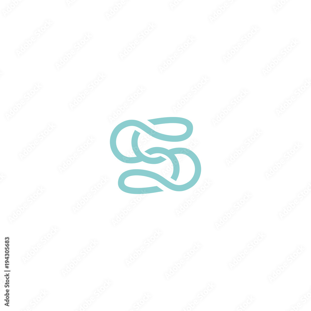 Naklejka letter S logo vector graphic abstract template download