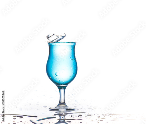 Drinking water in the glass splash.