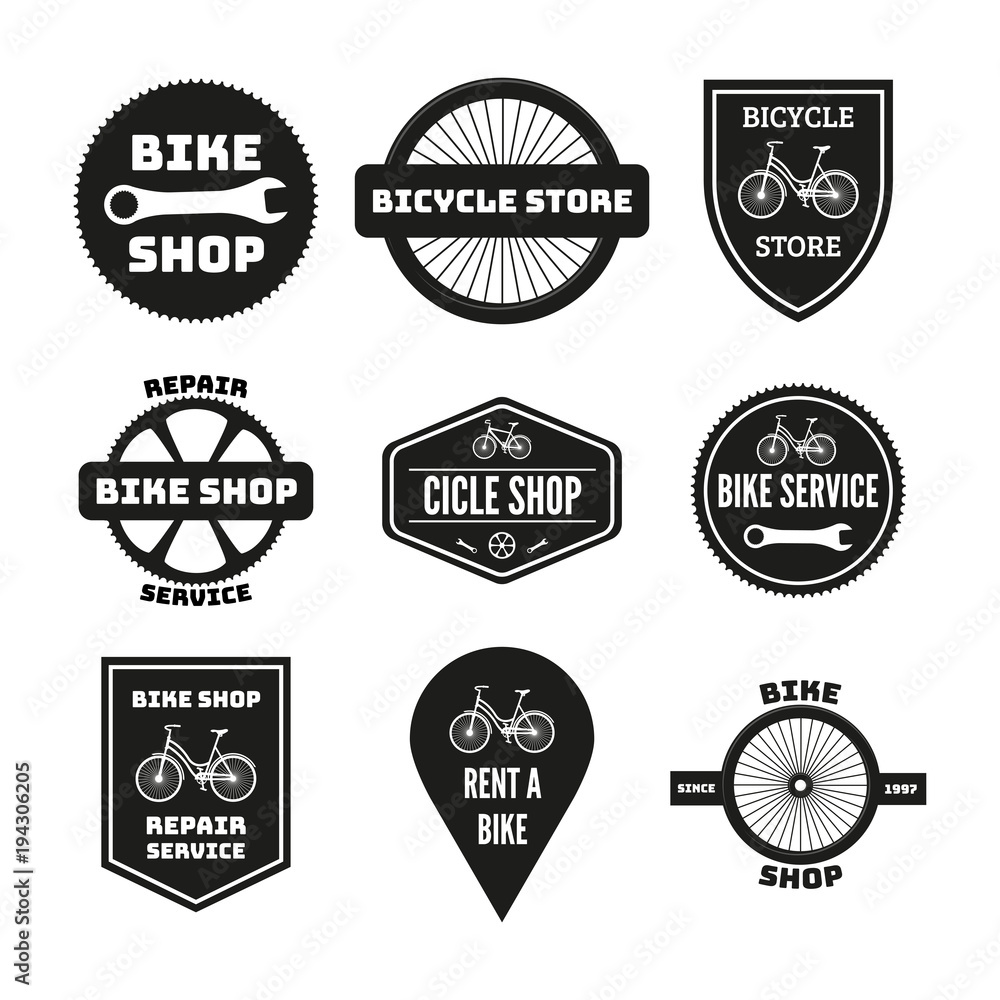 Bike badges set
