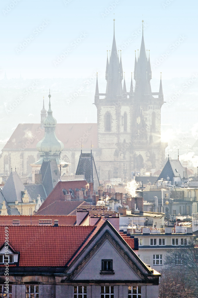Fototapeta premium Czech Republic, Prague - The Old Town and Tyn Church
