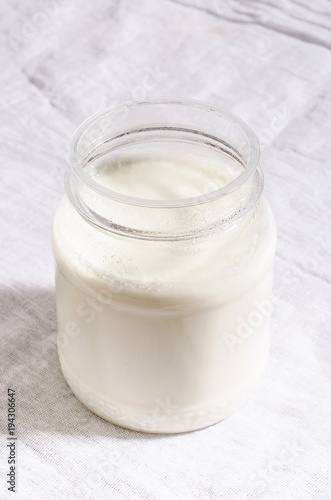 yogurt on a white background