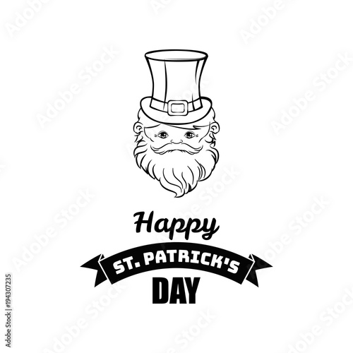 Cartoon Leprechaun St Patricks Day character. Vector. photo