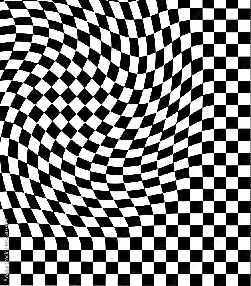 Obraz premium Black and white checker. Vector illustration.