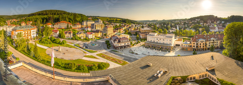 Panorama of Spa Luhacovice, Zlin region, Moravia, Czech Republic
