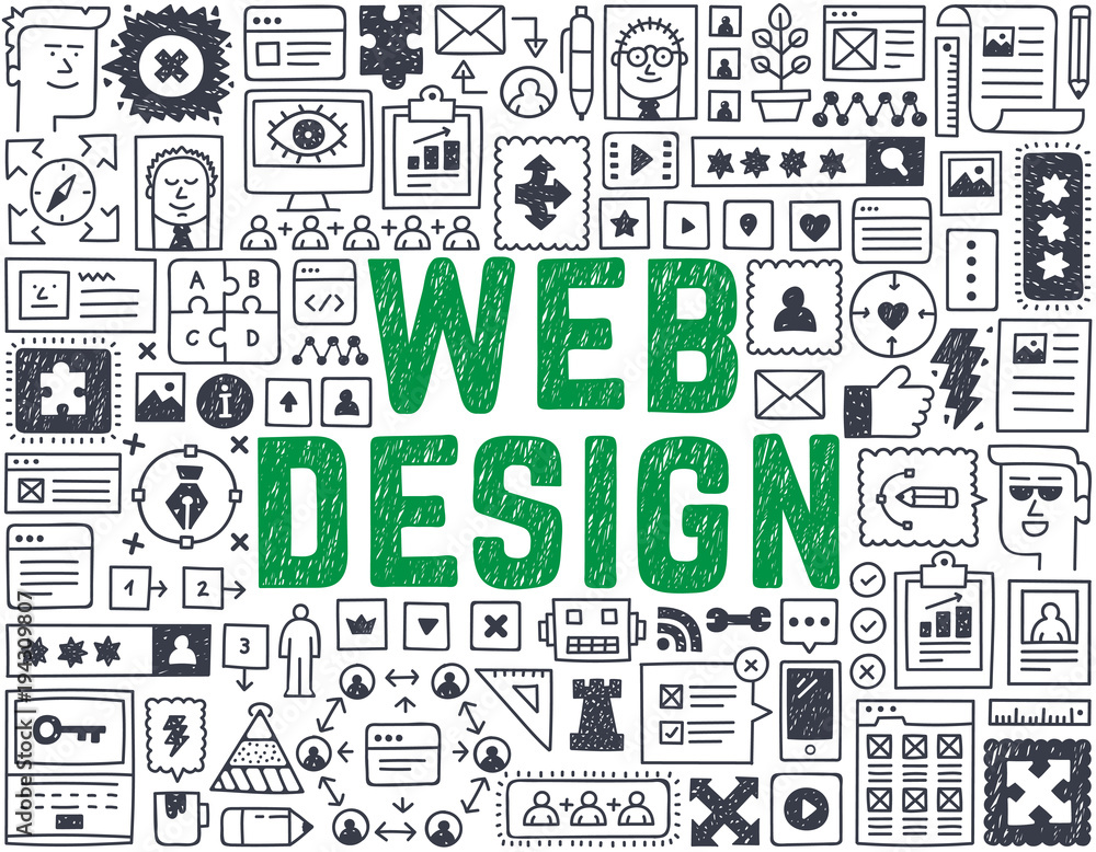 Web design - Hand drawn vector illustration