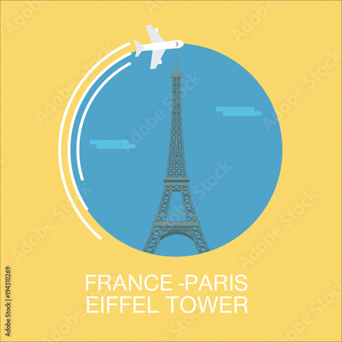 France-Eiffel Tower-Illustration