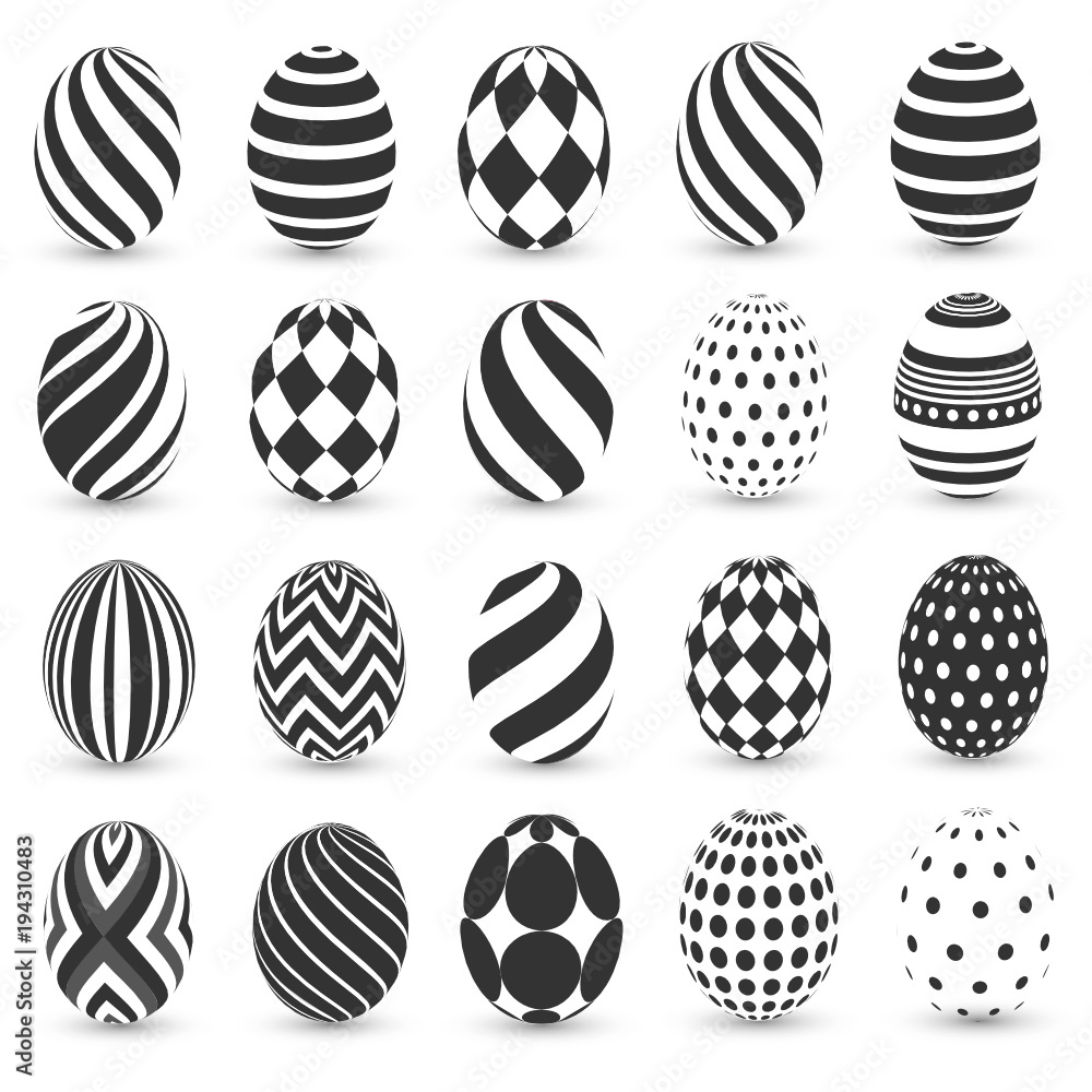 Set of Easter eggs Set of Easter eggs